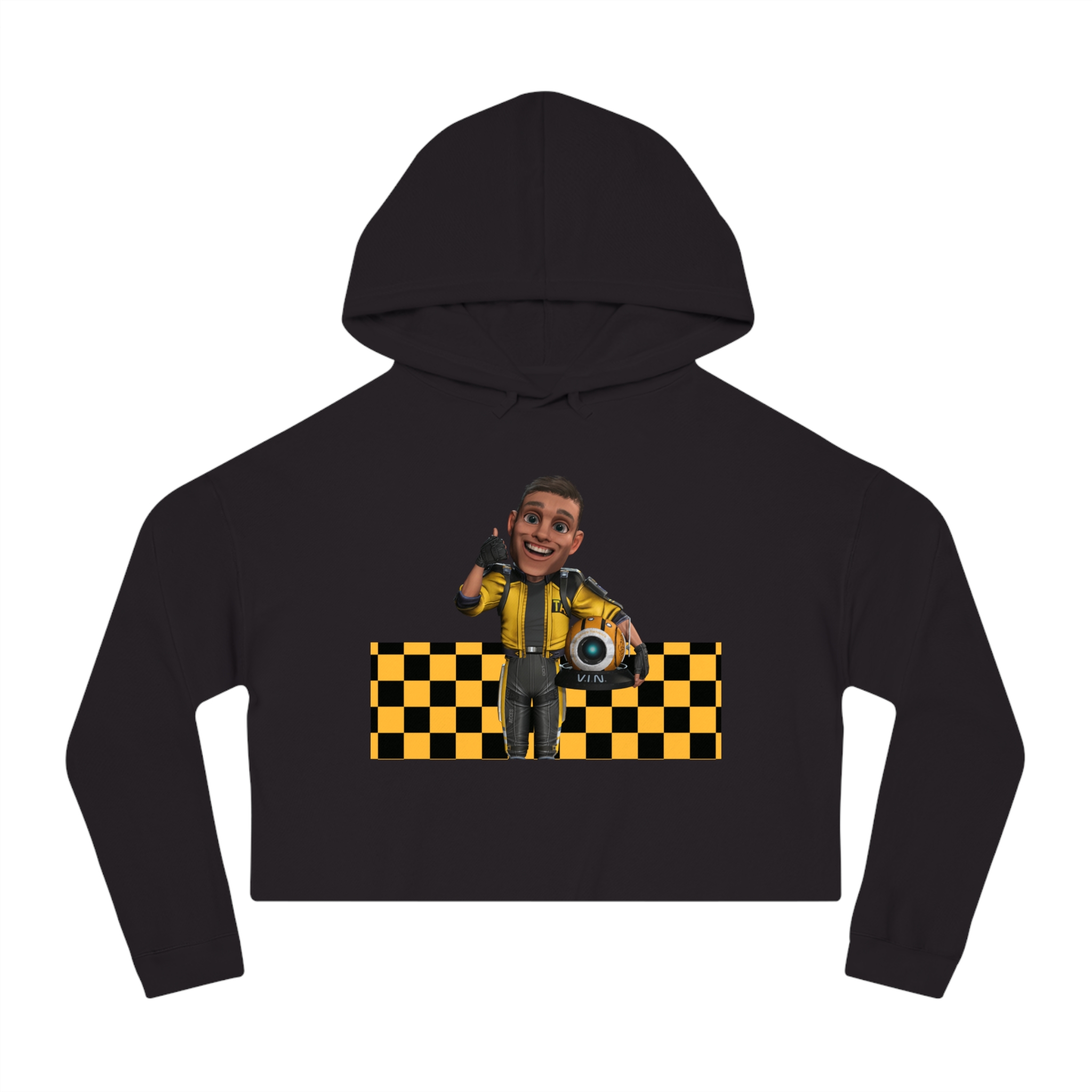 Puppedy™: Miles - Women’s Cropped Hooded Sweatshirt - Image 2